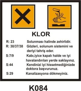 Tehlikeli Madde Ambalaj Saklama Kapları Etiketleri