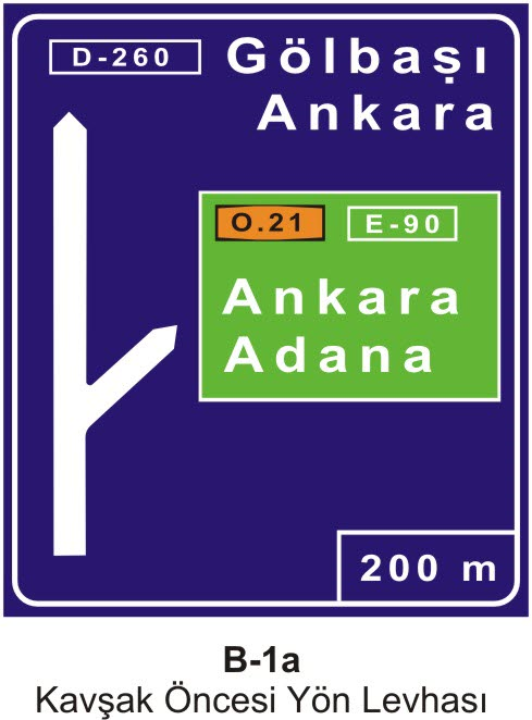 Kavşak Öncesi Yol Levhası