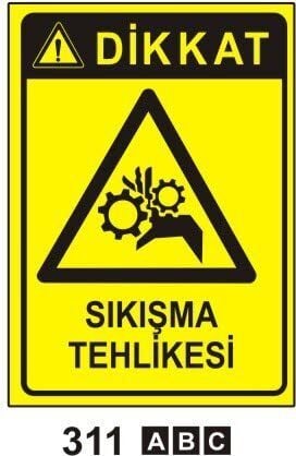 Sıkışma Tehlikesi Levhası