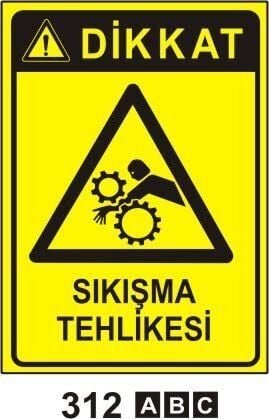 Sıkışma Tehlikesi Levhası