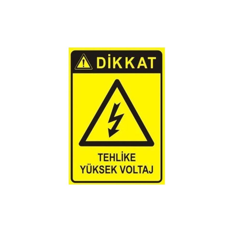 Tehlike Yüksek Voltaj Levhası