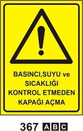 Basıncı Suyu ve Sıcaklıgı Kontrol Etmeden Kapağı Açma