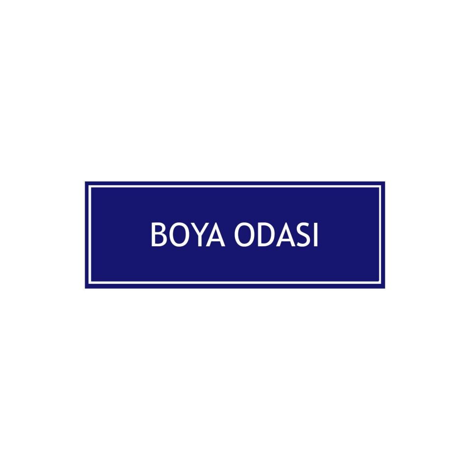 Boya Odası Levhası