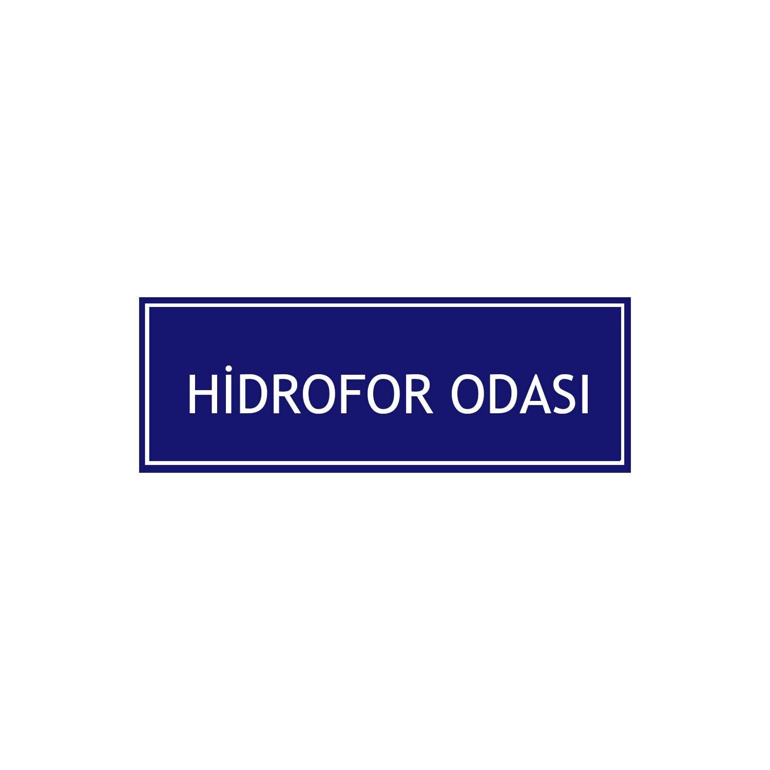Hidrofor Odası Levhası