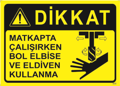 Matkapta Çalışırken Bol Elbise ve Eldiven Kullanma