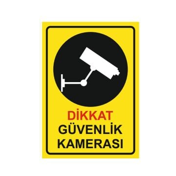 Dikkat Güvenlik Kamerası Levhası