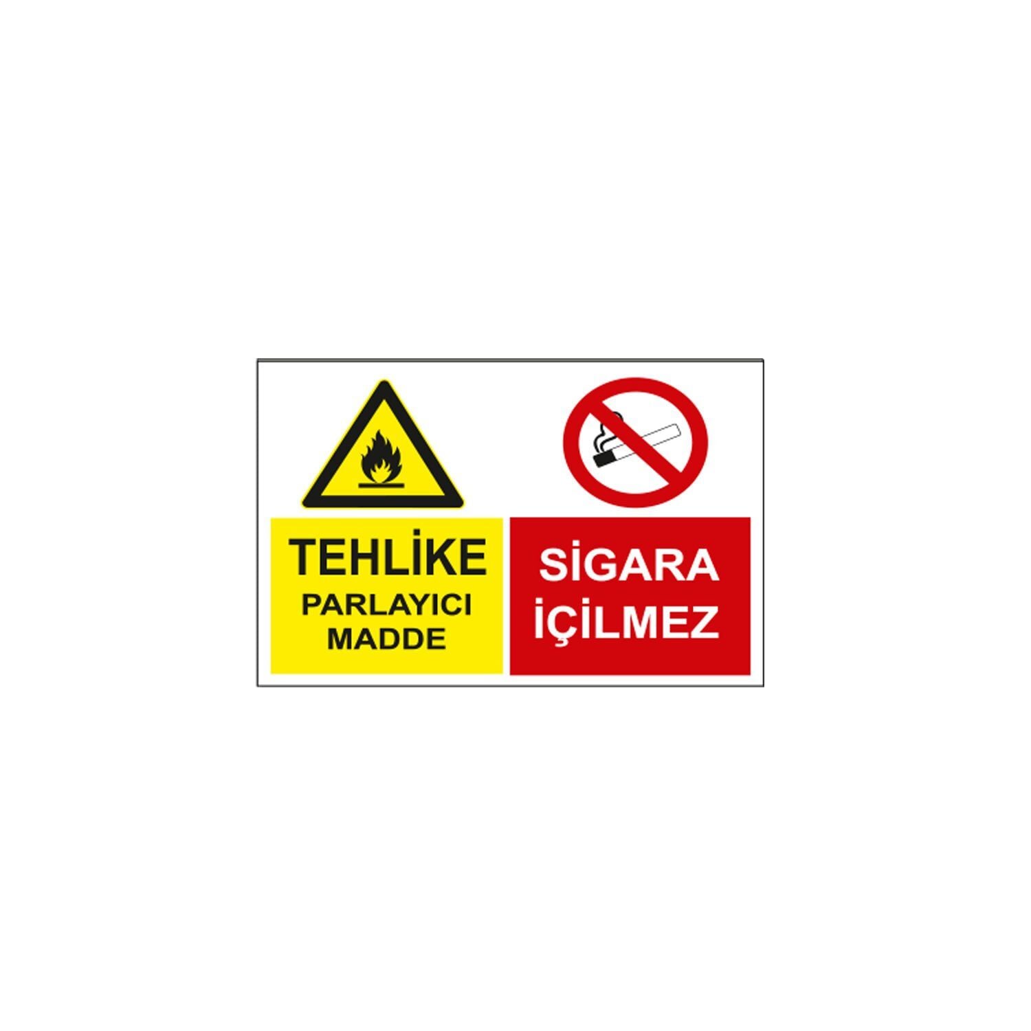 Tehlike Patlayıcı Madde Sigara İçilmez Levhası
