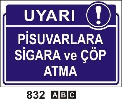 Pisuvarlara Sigara Ve Çöp Atma Levhası
