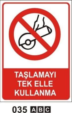 Taşlamayı Tek Elle Kullanma