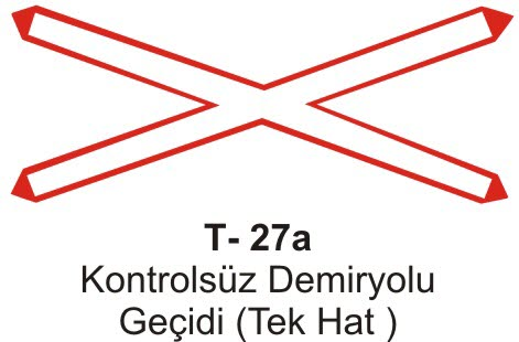 Kontrolsüz Demiryolu Geçidi (Tek Hat)