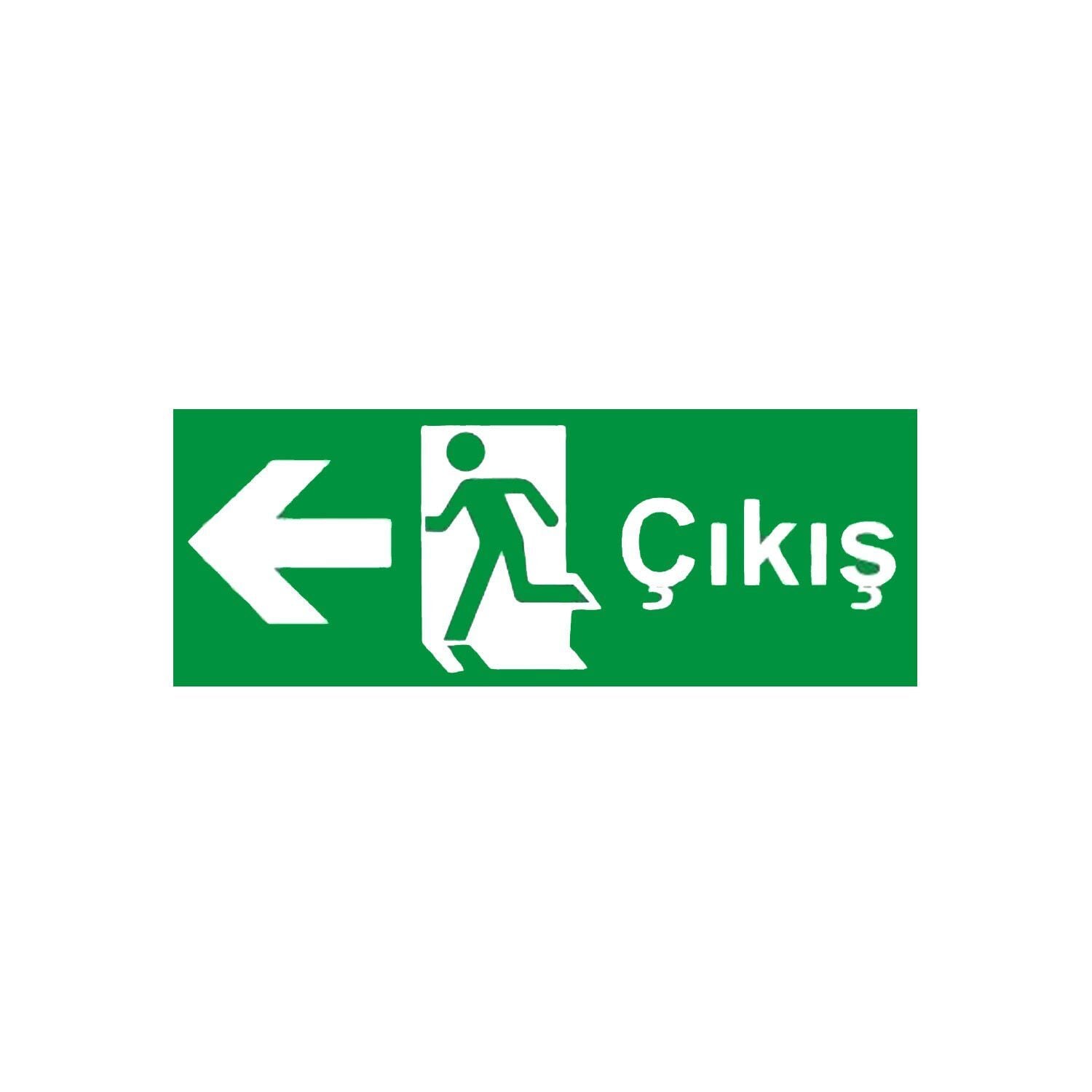 Çıkış Sol Ok (Fotolümenli Levha)