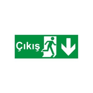 Aşağı Yönlü Fotolümenli Çıkış Levhası