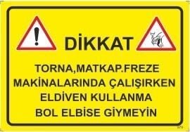 Torna Matkap Freeze Makinalarında Çalışırken Eldiven Kullanma Bol Elbise Giyme