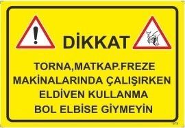 Torna Matkap Freeze Makinalarında Çalışırken Eldiven Kullanma Bol Elbise Giyme