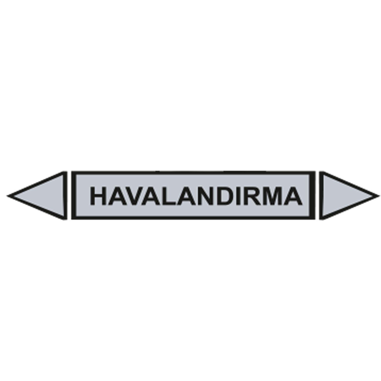 Havalandırma Akışkan Boru Etiketi