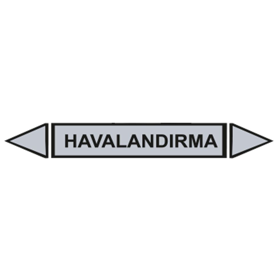 Havalandırma Akışkan Boru Etiketi