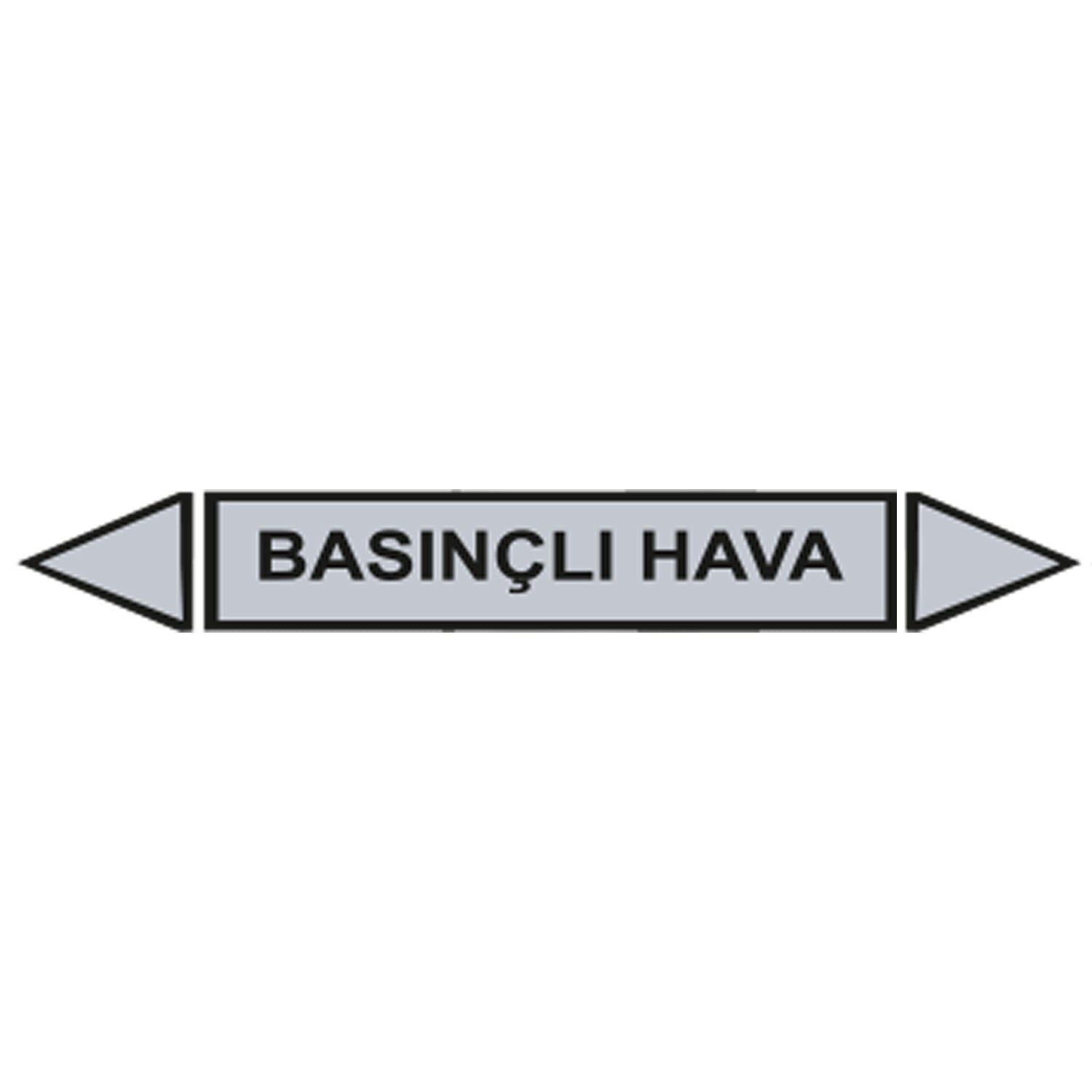 Basınçlı Hava Akışkan Boru Etiketi