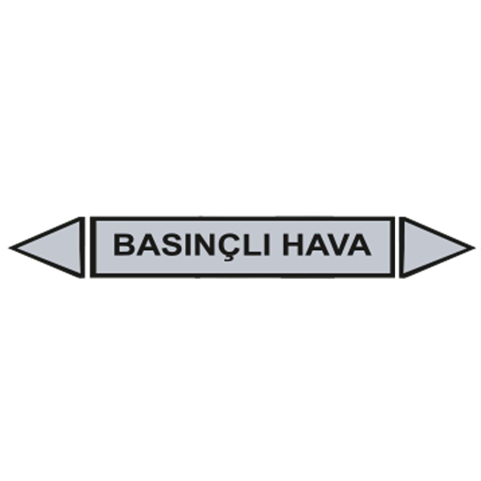 Basınçlı Hava Akışkan Boru Etiketi