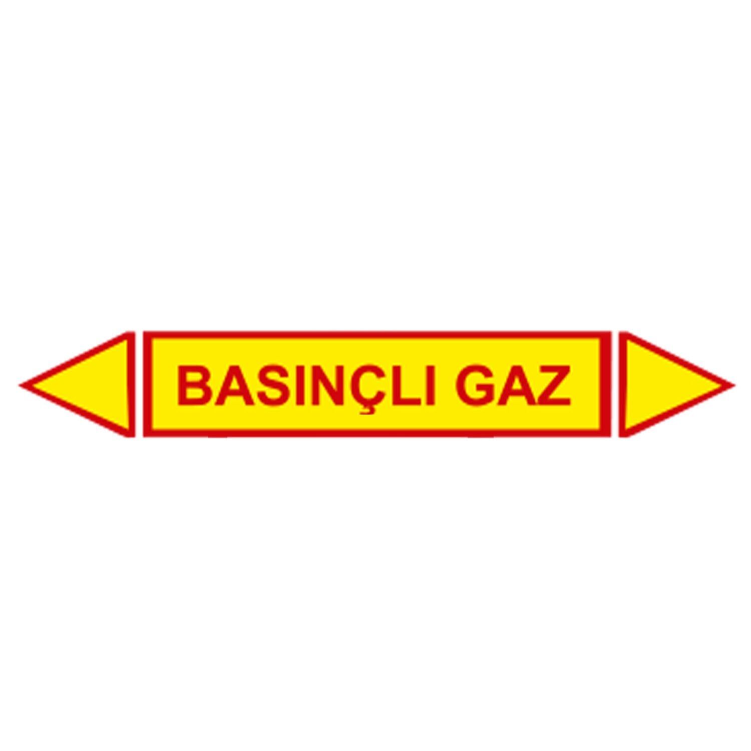 Basınçlı Gaz Akışkan Boru Etiketi