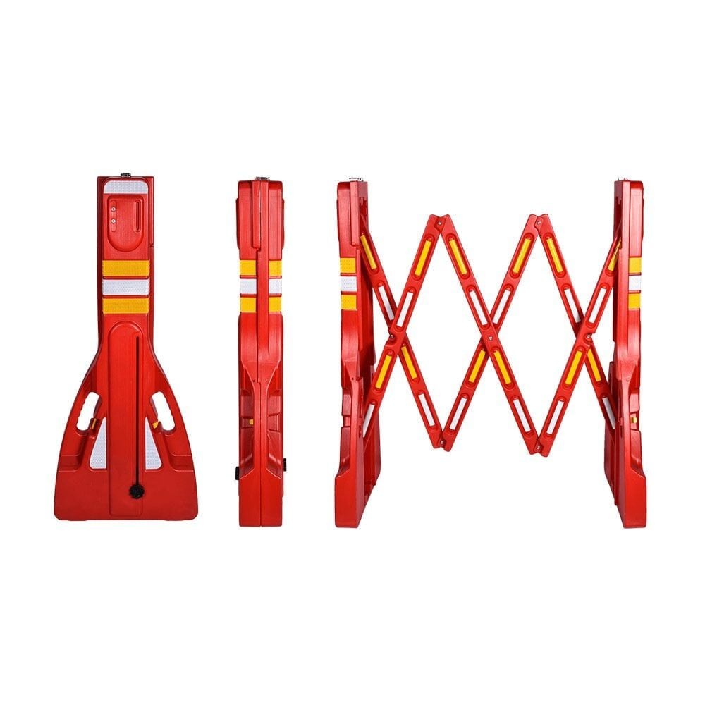 Kırmızı Akordiyon Bariyer | Katlanabilir Güvenlik Bariyeri Mfk 7001