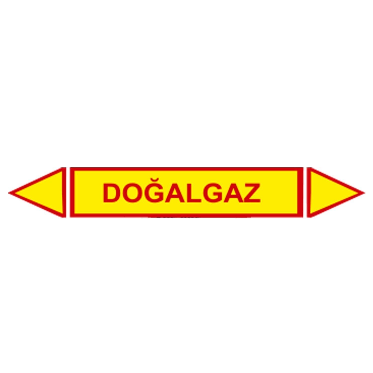 Doğal Gaz Akışkan Boru Etiketi