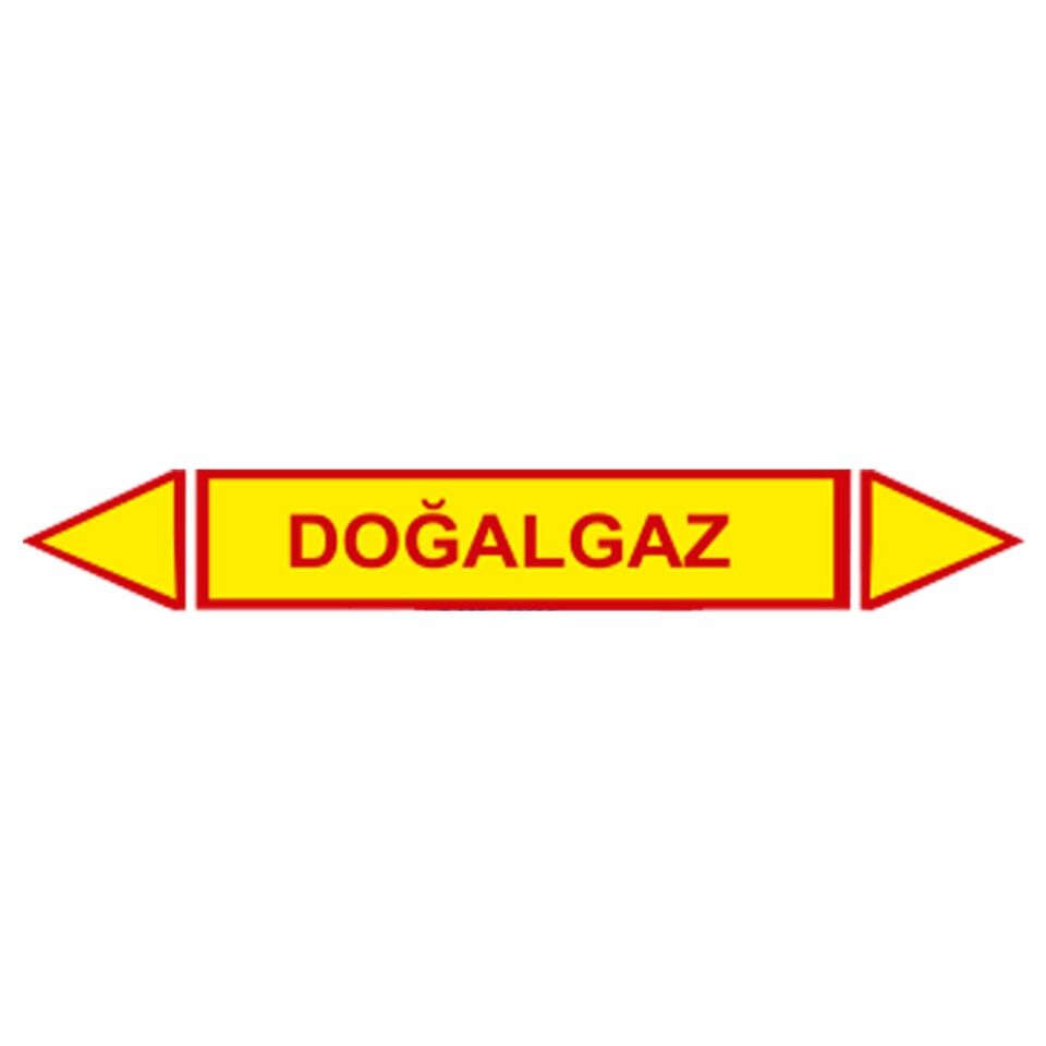 Doğal Gaz Akışkan Boru Etiketi