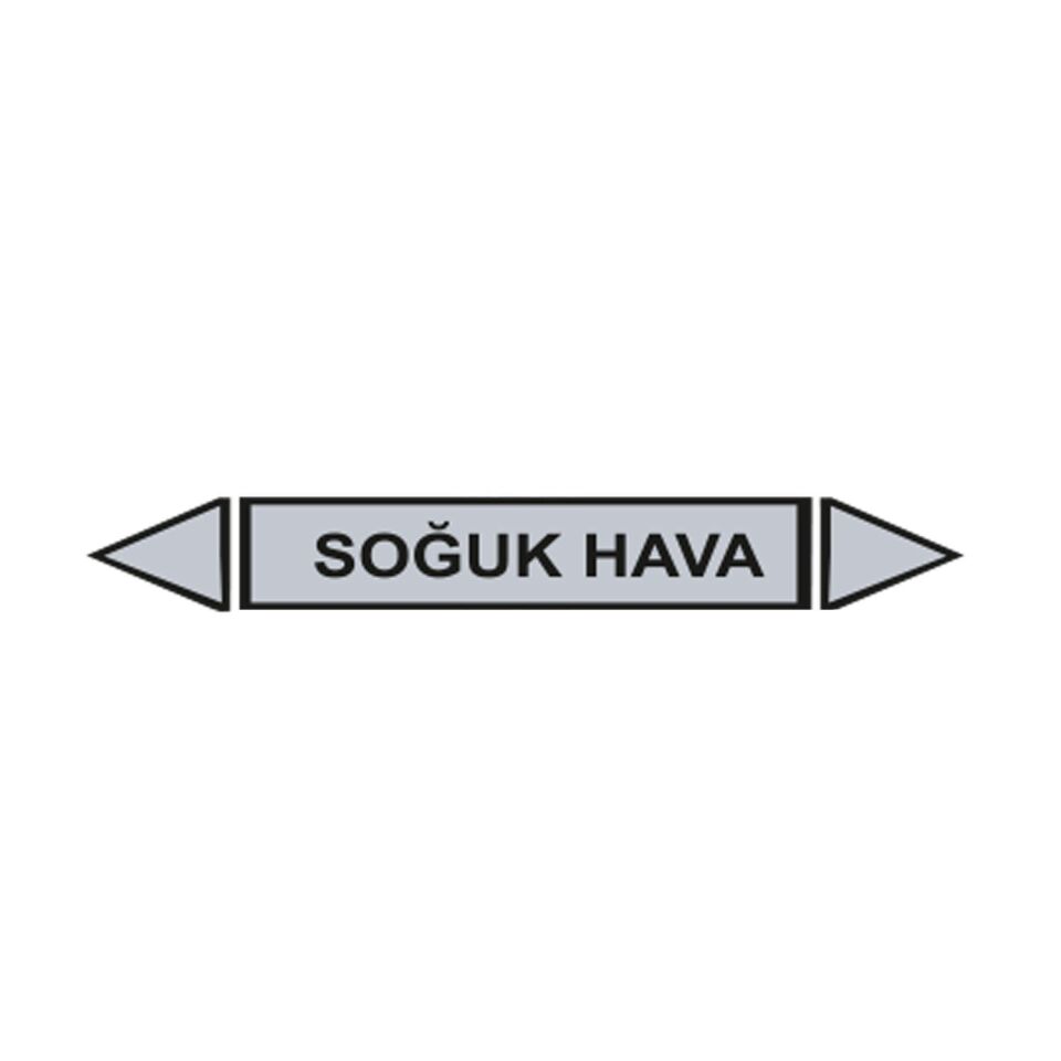 Soğuk Hava Akışkan Boru Etiketi