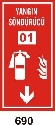 Yangın Söndürücü 12x29,5 cm Dekota Levha