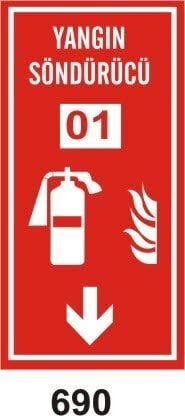 Yangın Söndürücü 12x29,5 cm Dekota Levha