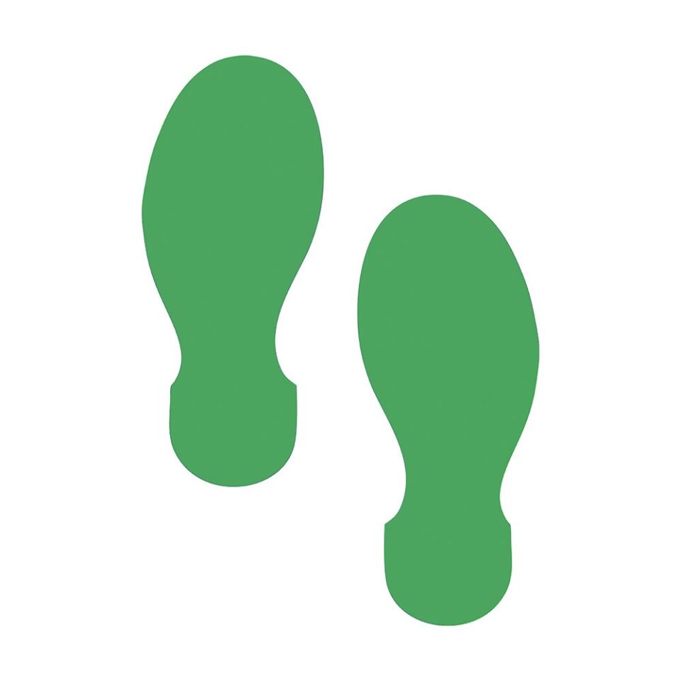 Ayak İzi Zemin Sticker | 10 Çift Sosyal Mesafe Etiketi