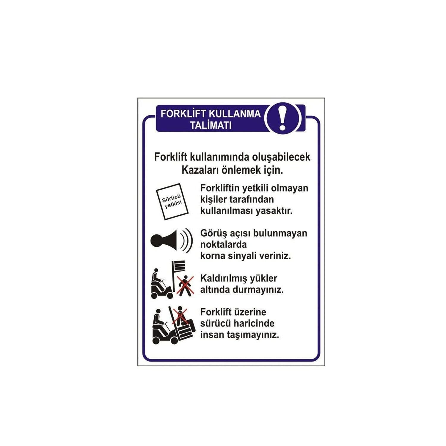 Forklift Kullanma Talimatı
