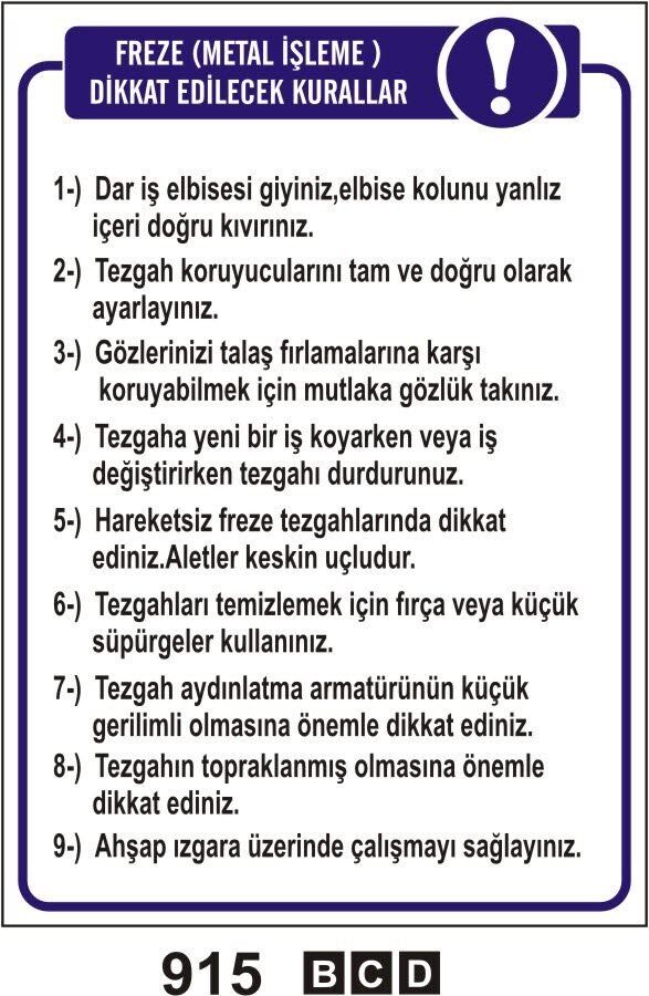 Freeze (Metal İşleme ) Dikkat Edilecek Hususlar