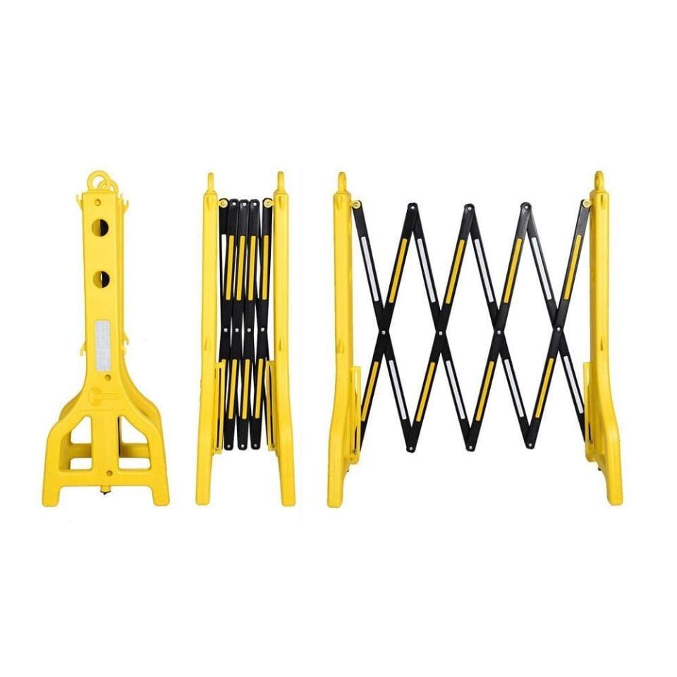 Sarı Akordiyon Bariyer | Katlanabilir Güvenlik Bariyeri | Portatif Akordiyon Bariyer Mfk 7002