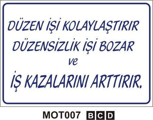 Düzen İşi Kolaylaştırır Düzensizlik İşi bozar