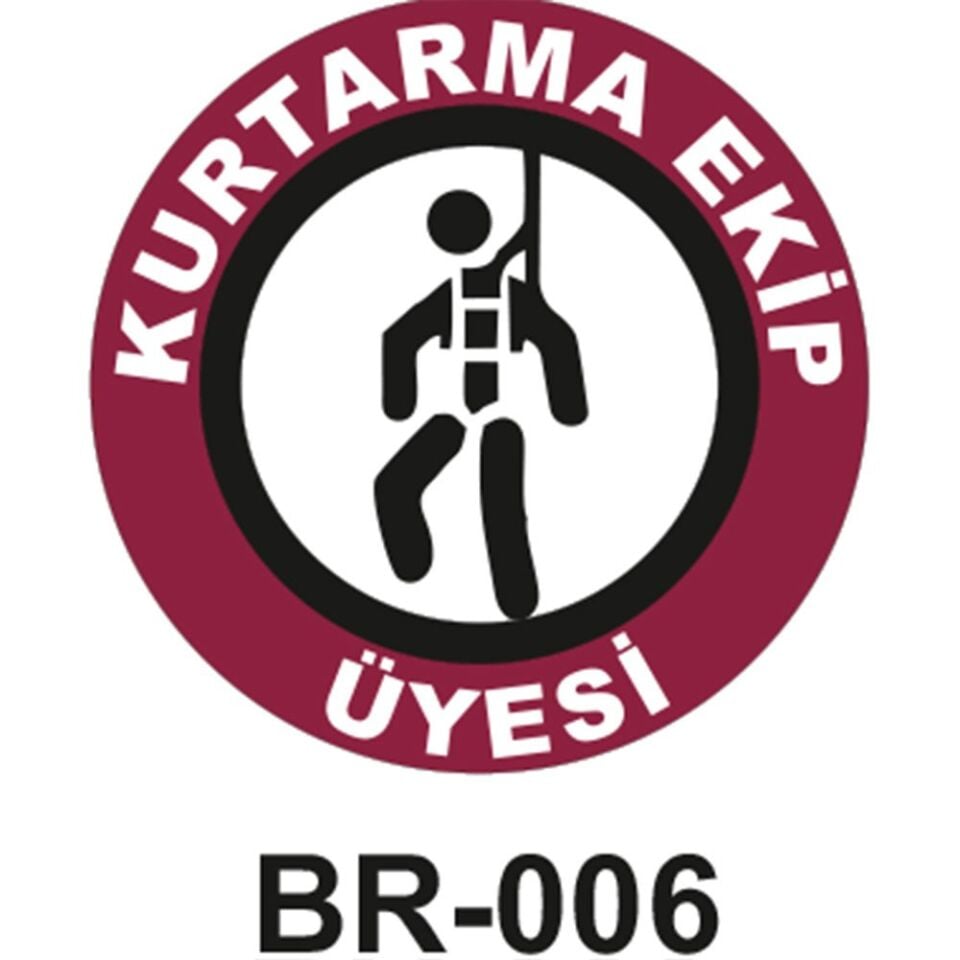 Kurtarma Ekip Üyesi - Baret Sticker Etiketi 20'li Paket