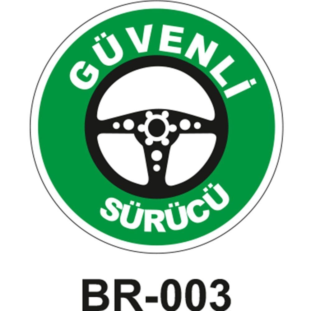 Güvenli Sürücü - Baret Sticker Etiketi 20'li Paket