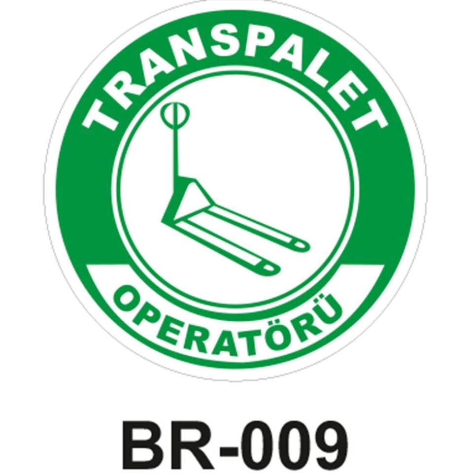 Transpalet Operatörü - Baret Sticker Etiketi 20'li Paket