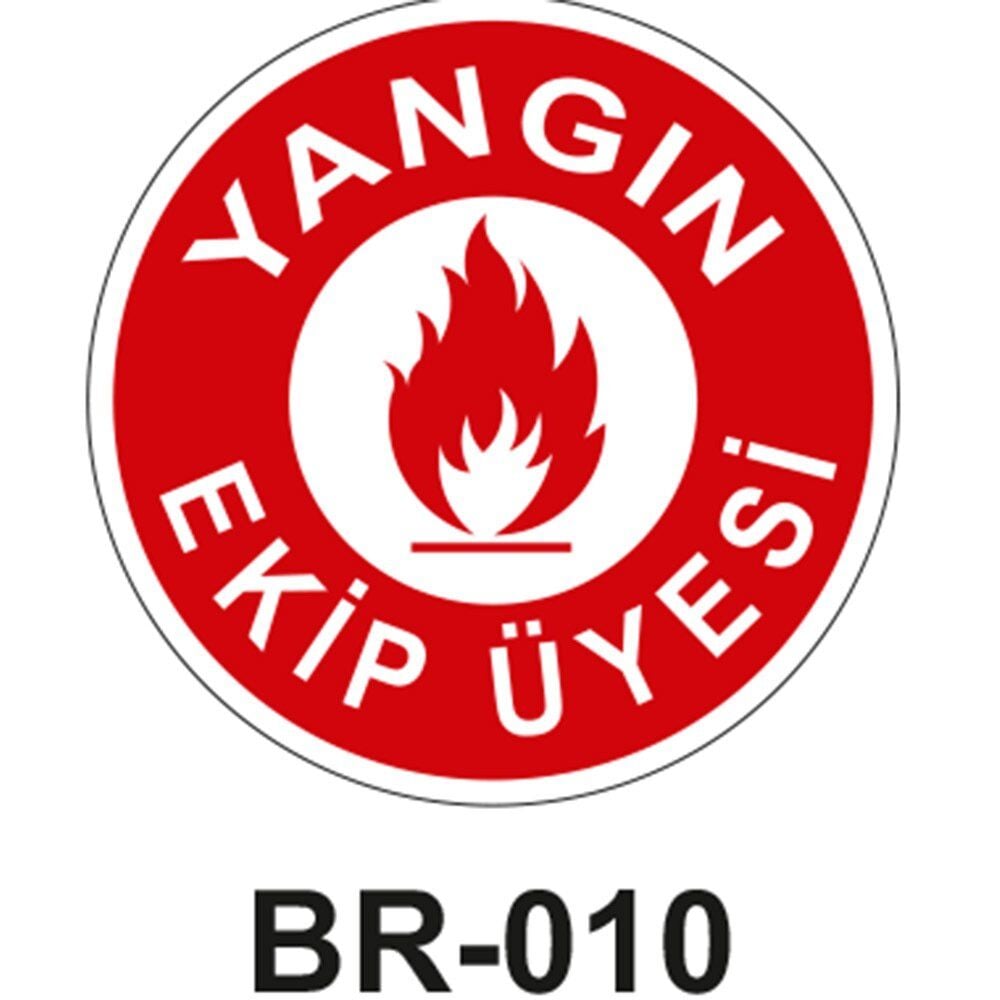 Yangın Ekip Üyesi - Baret Sticker Etiketi 20'li Paket