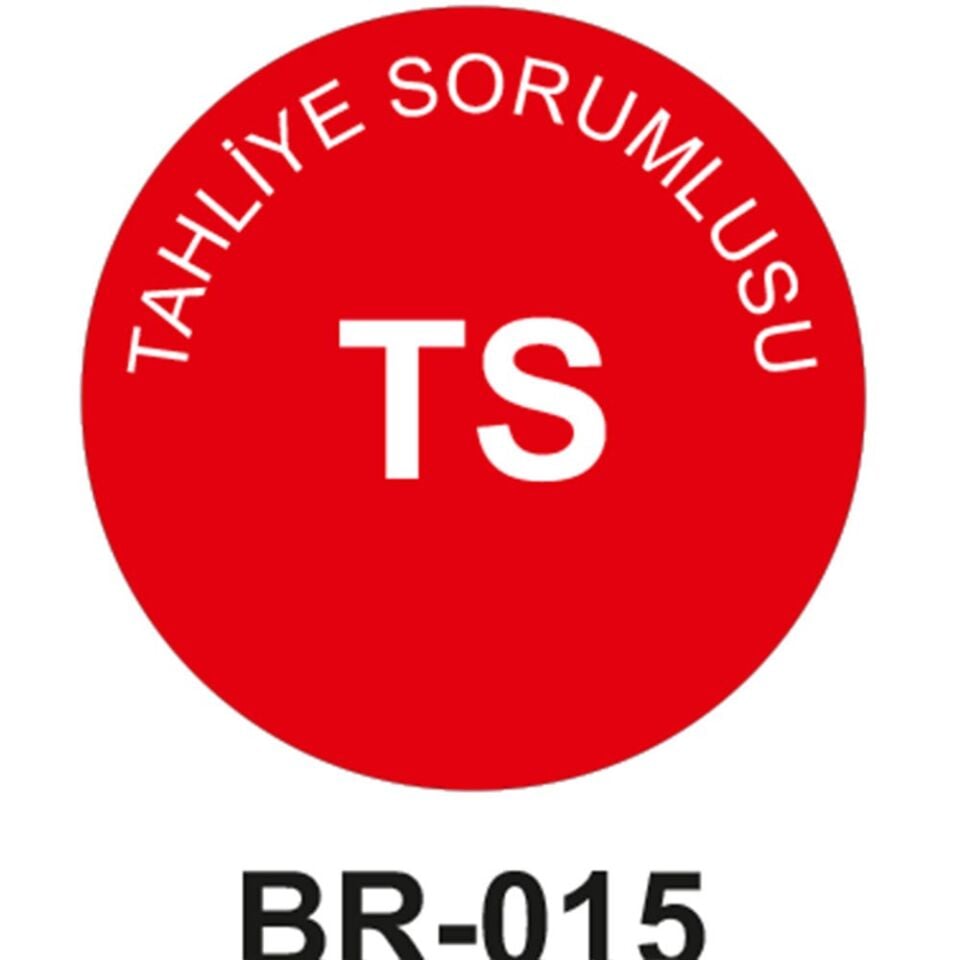 Tahliye Sorumlusu - Baret Sticker Etiketi 20'li Paket