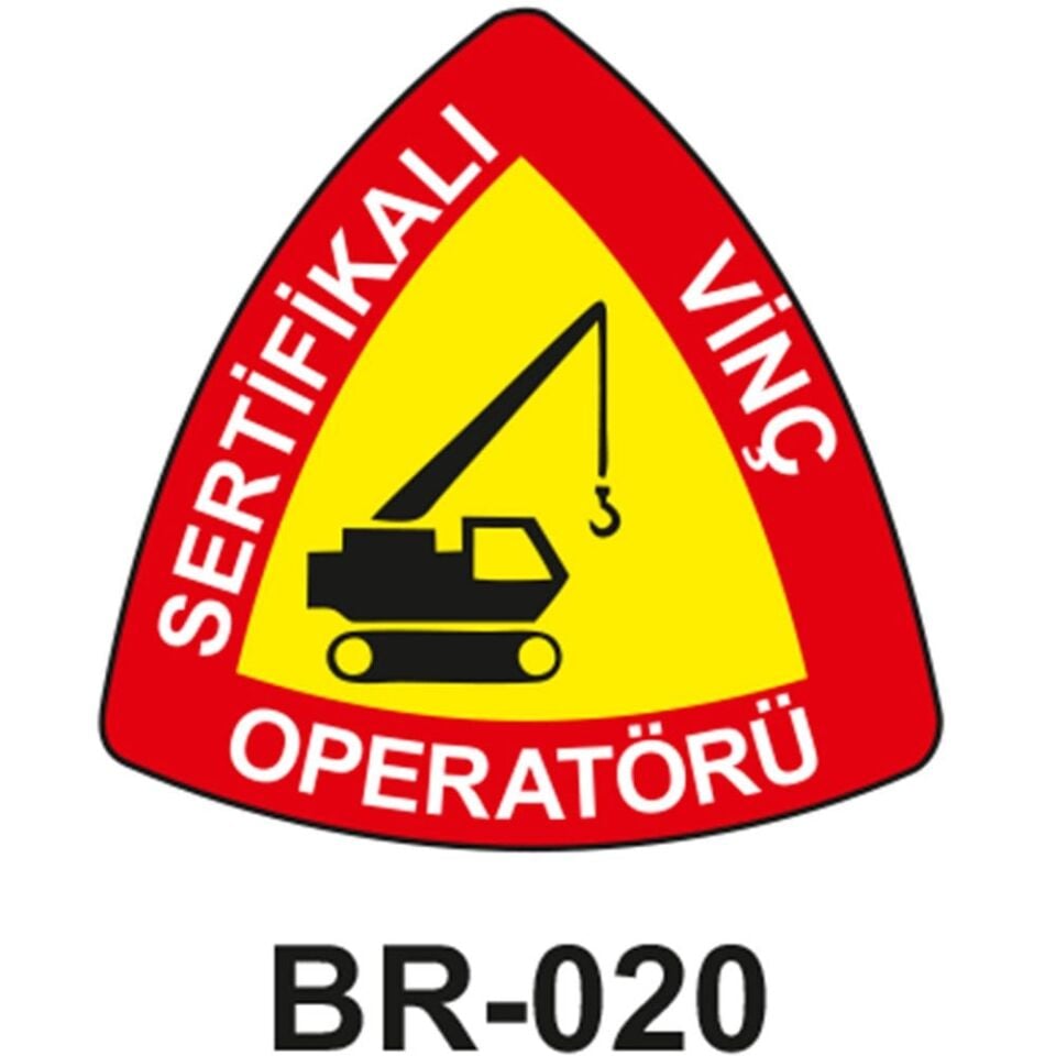 Sertifikalı Vinç Operatörü - Baret Sticker Etiketi 20'li Paket