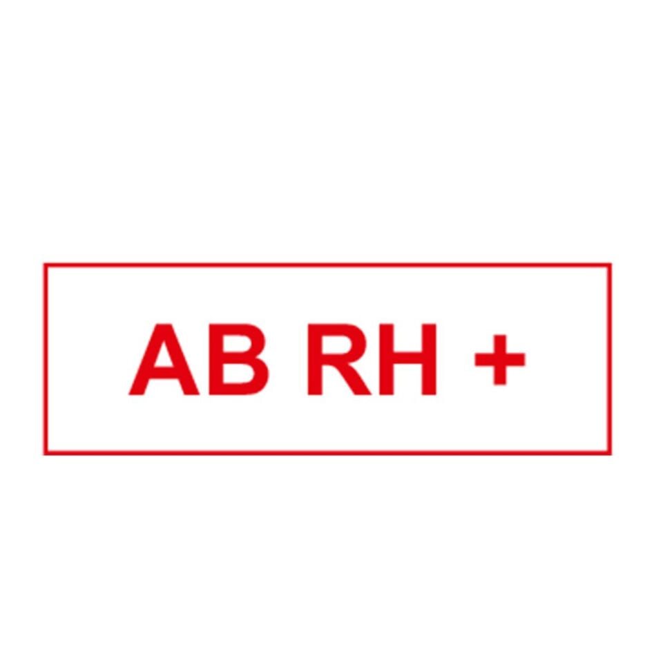 AB rh(+) Baret Sticker Etiketi 20'li Paket
