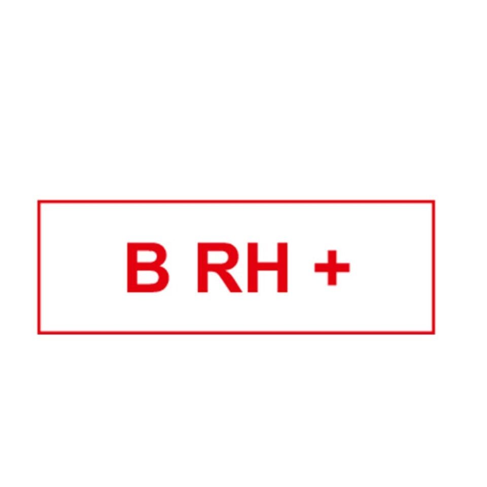 B rh(+) Baret Sticker Etiketi 20'li Paket