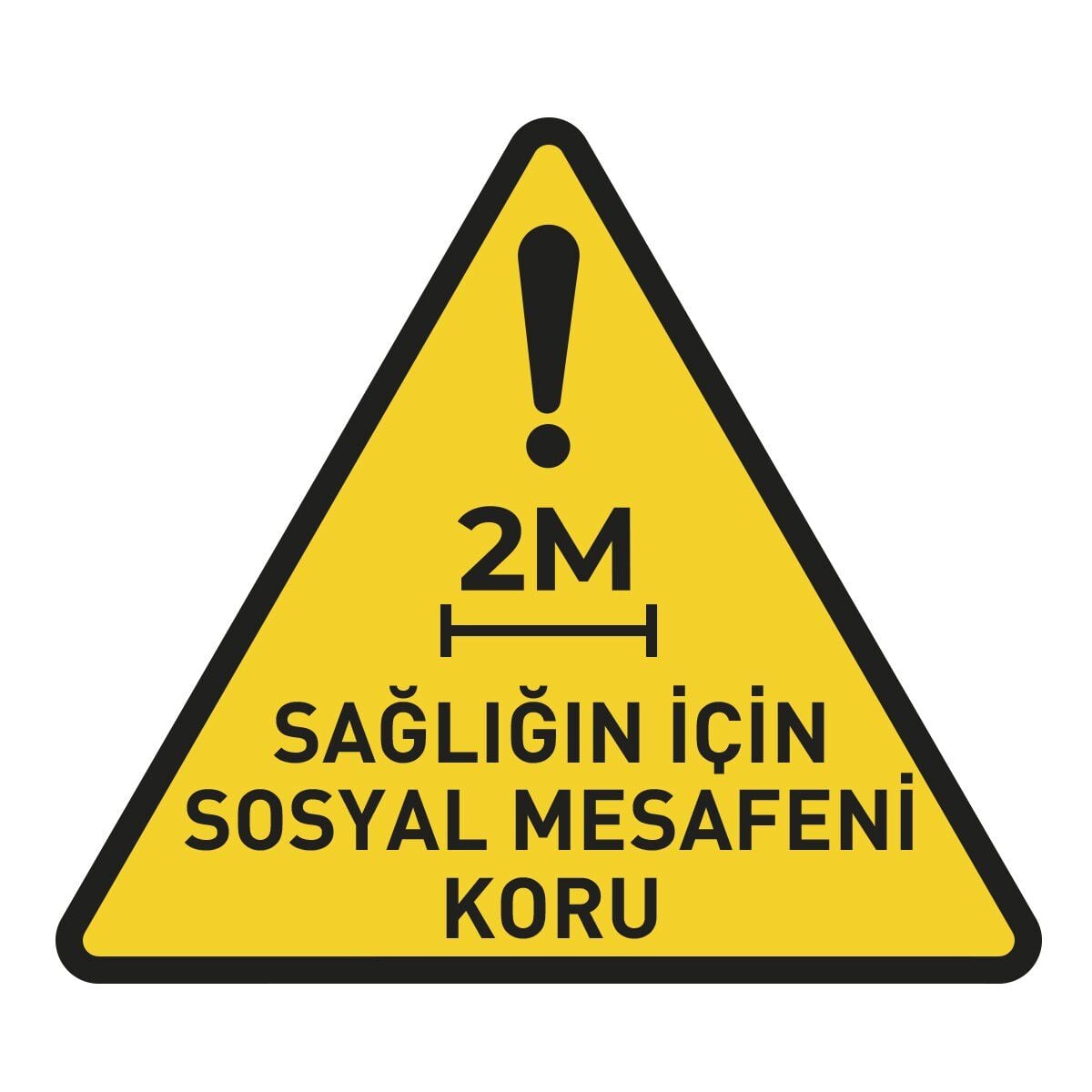 Sağlığın için 2 Metre Mesafeni Koru Sticker 30x30 cm