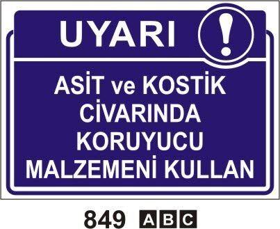 Asit Ve Kostik Civarında Koruyucu Malzemeni Kullan