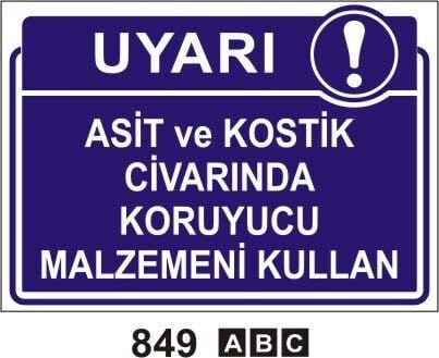 Asit Ve Kostik Civarında Koruyucu Malzemeni Kullan