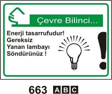 Gereksiz Yanan Lambayı Söndür Levhası