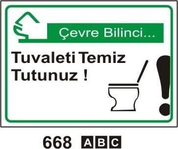 Tuvaleti Temiz Tutunuz Levhası