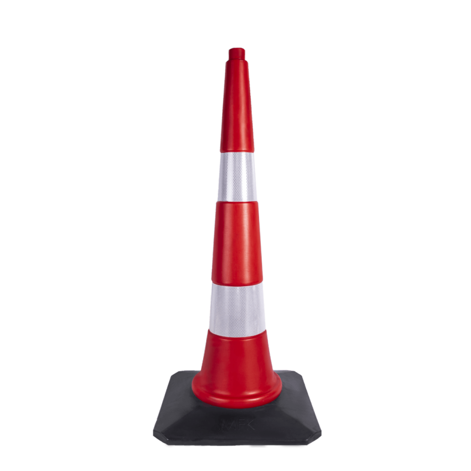 90 cm Trafik ve Reklam Konisi (Kauçuk Taban)(3590)