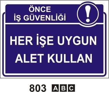 Her İşe Uygun Alet Kullan Levhası