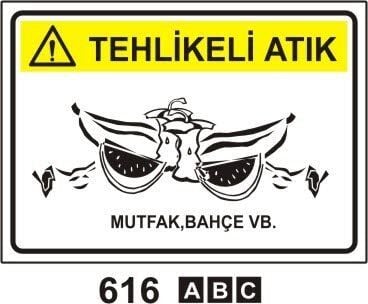 Tehlikeli Atık Mutfak, Bahçe vb. (Geri Dönüşüm/Tehlikeli Atık Levhası)